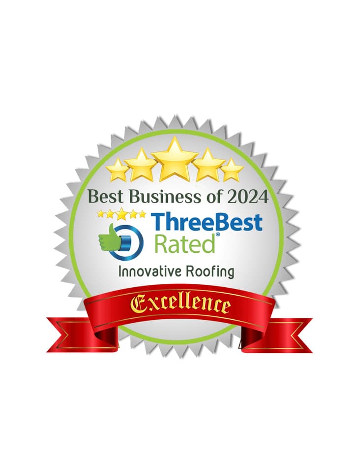 Three Best Rated Best Business of 2024 Excellence seal awarded to Innovative Roofing