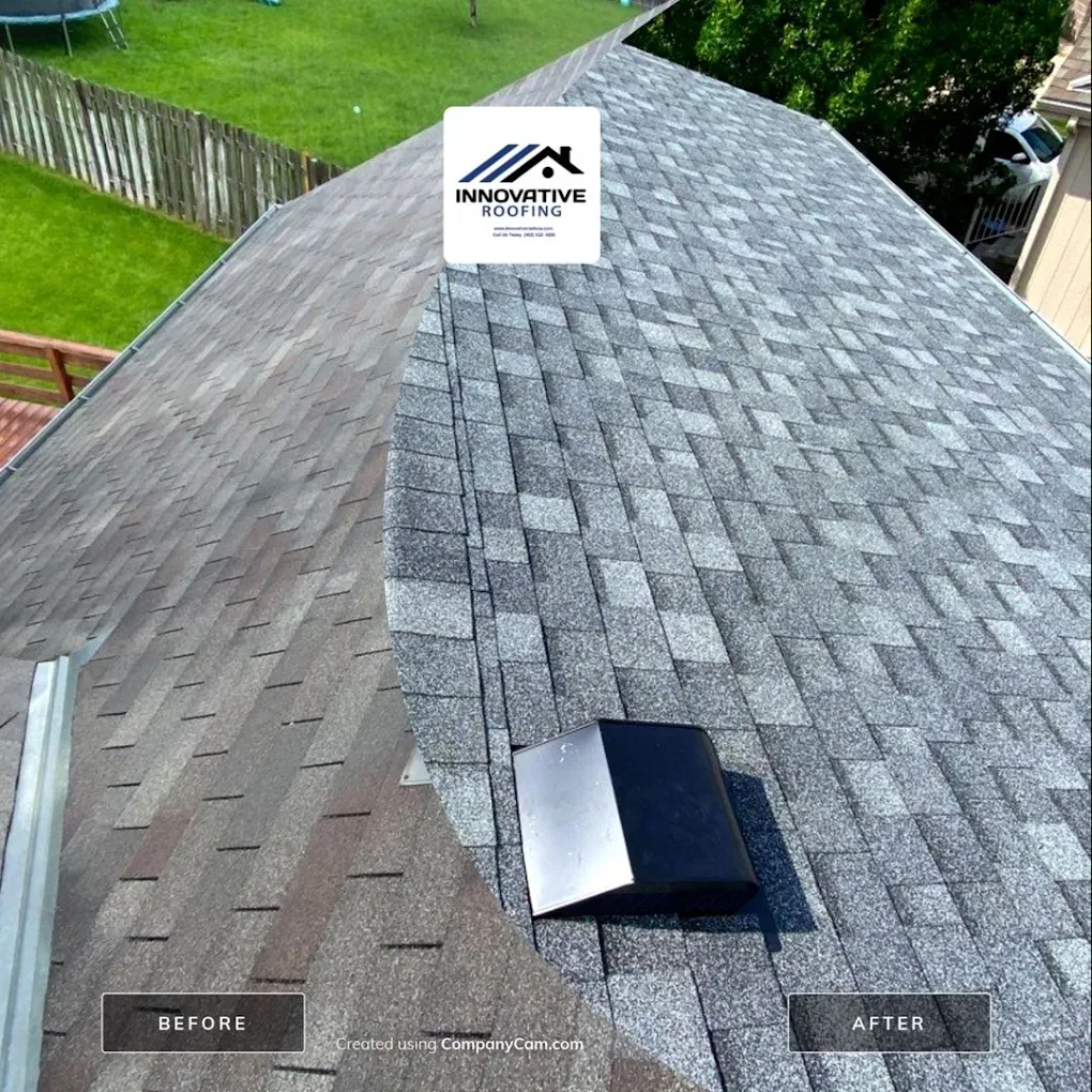 Completed roofing project by Innovative Roofing